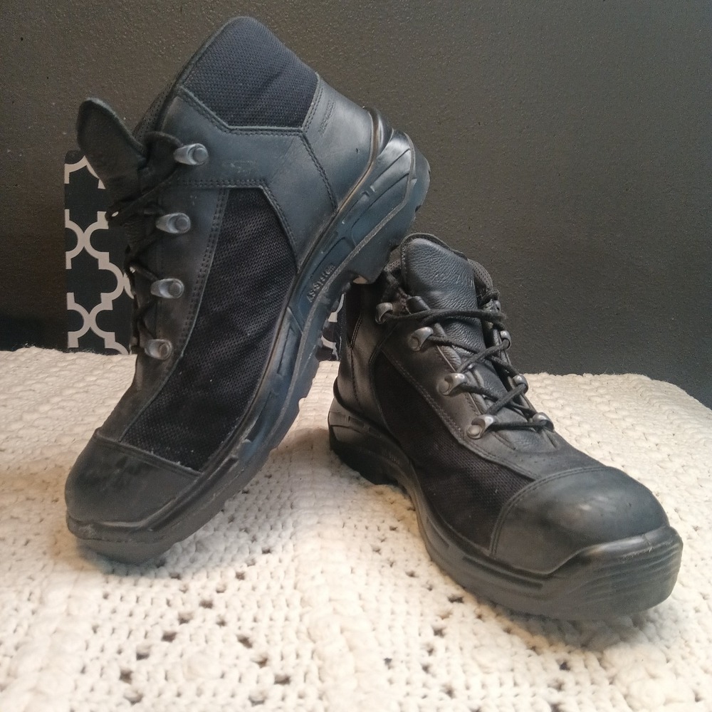 Haix AirPower R7 Crosstech Boot Mens 12 Firefighter EMS‎ Station Steel Toe Black